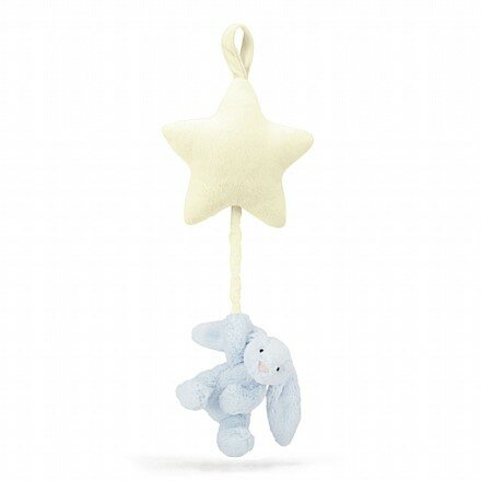 Bashful Blue Bunny Star Musical Pull