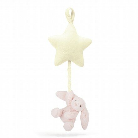 Bashful Pink Bunny Star Musical Pull