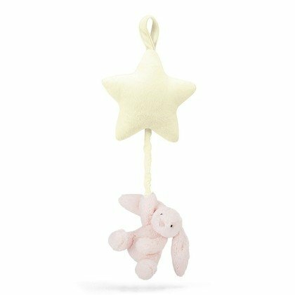 Bashful Pink Bunny Star Musical Pull