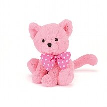 Big Bow Pink Kitten Soft Toy