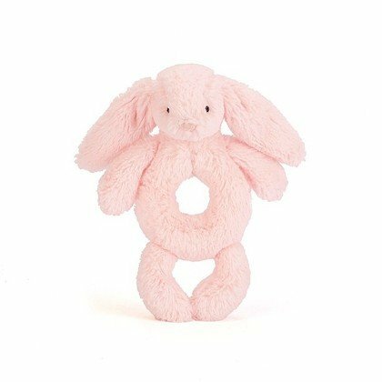 Bashful Pink Bunny Grabber Rattle