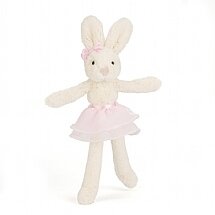 Tutu Lulu Cream and Pink Bunny Soft Toy
