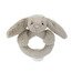 Bashful beige bunny ring rattle barr4bn